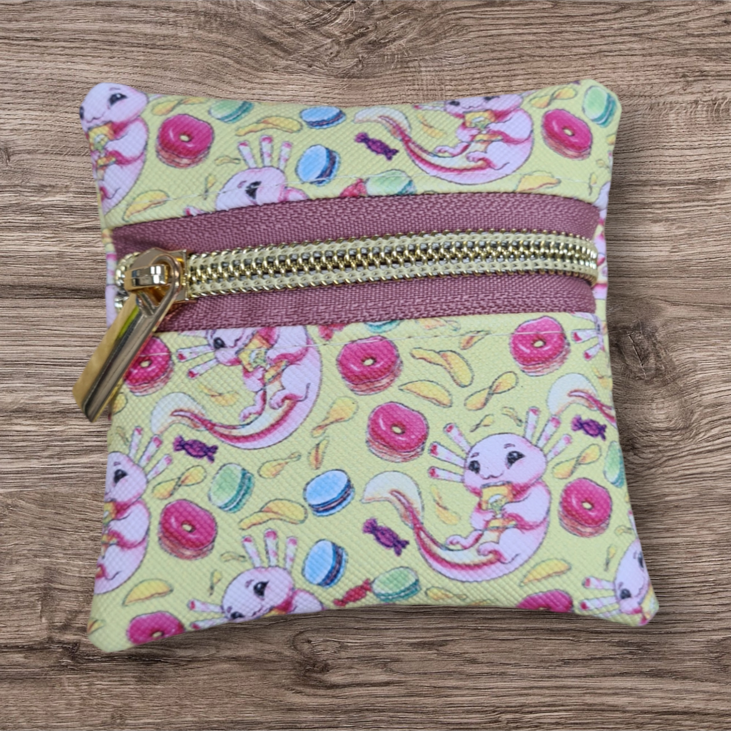 Happy axolotl petite pouch