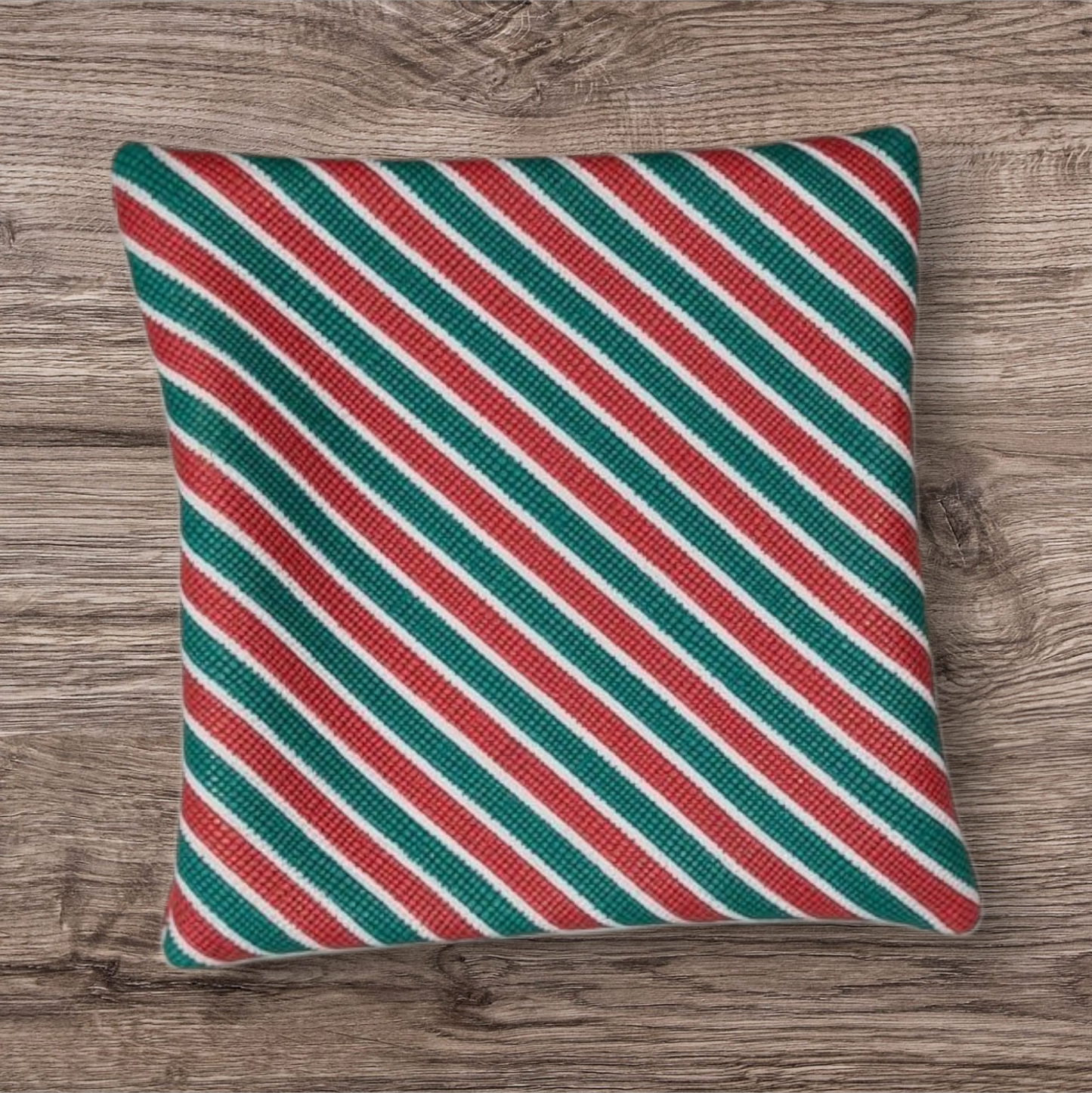 Red & Green Candy Cane stripes petite pouch
