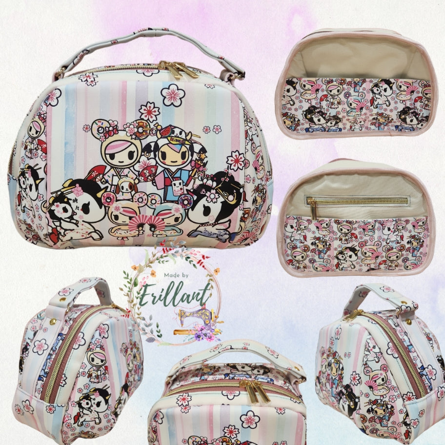 Cherry Blossom Group Faux Leather Petite Sassy Handbag