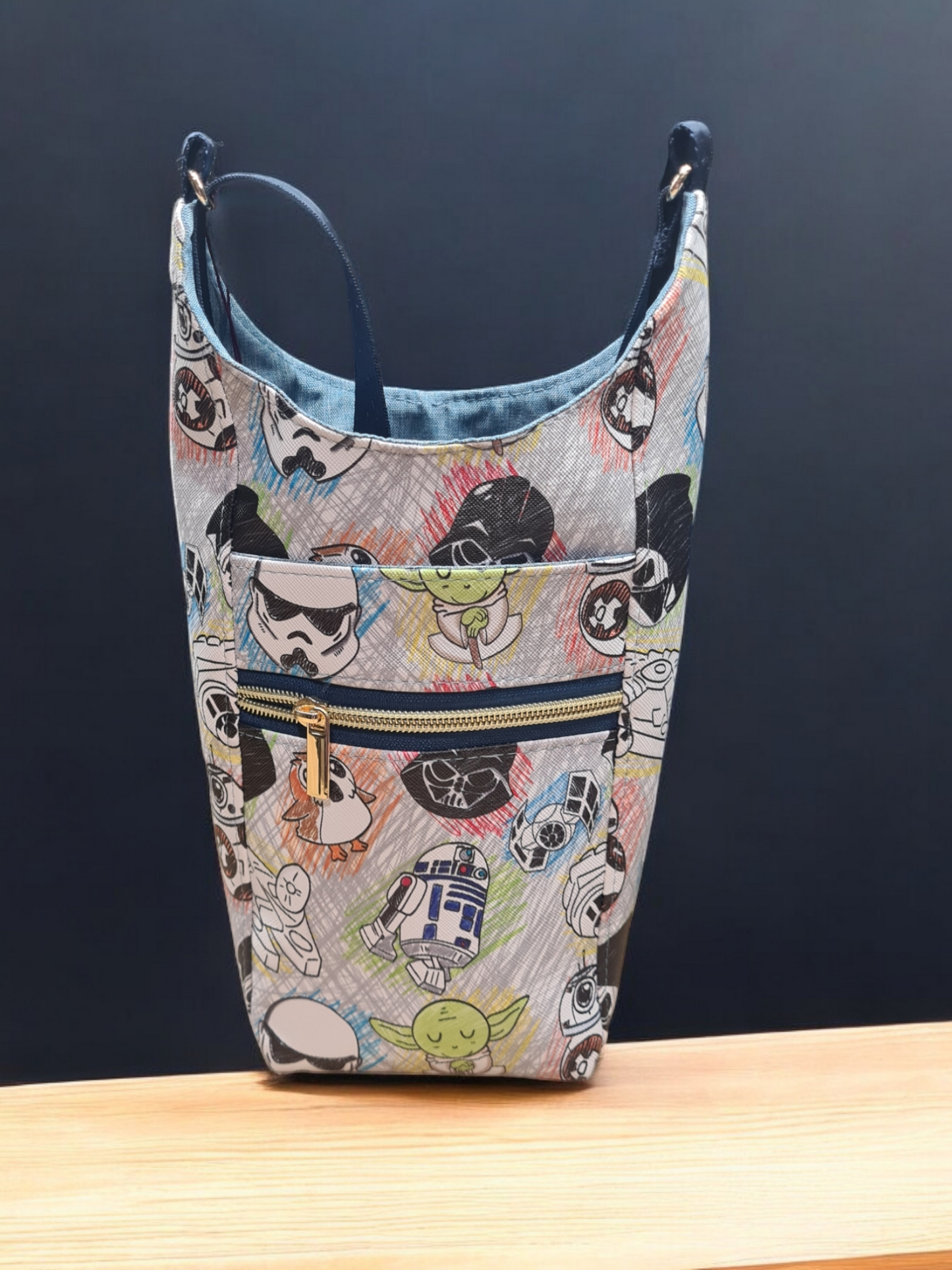 Space Wars doodles waterbottle bag