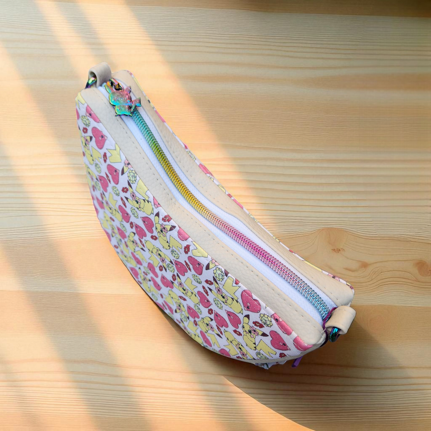 Pink electric pet luna petite crossbody bag