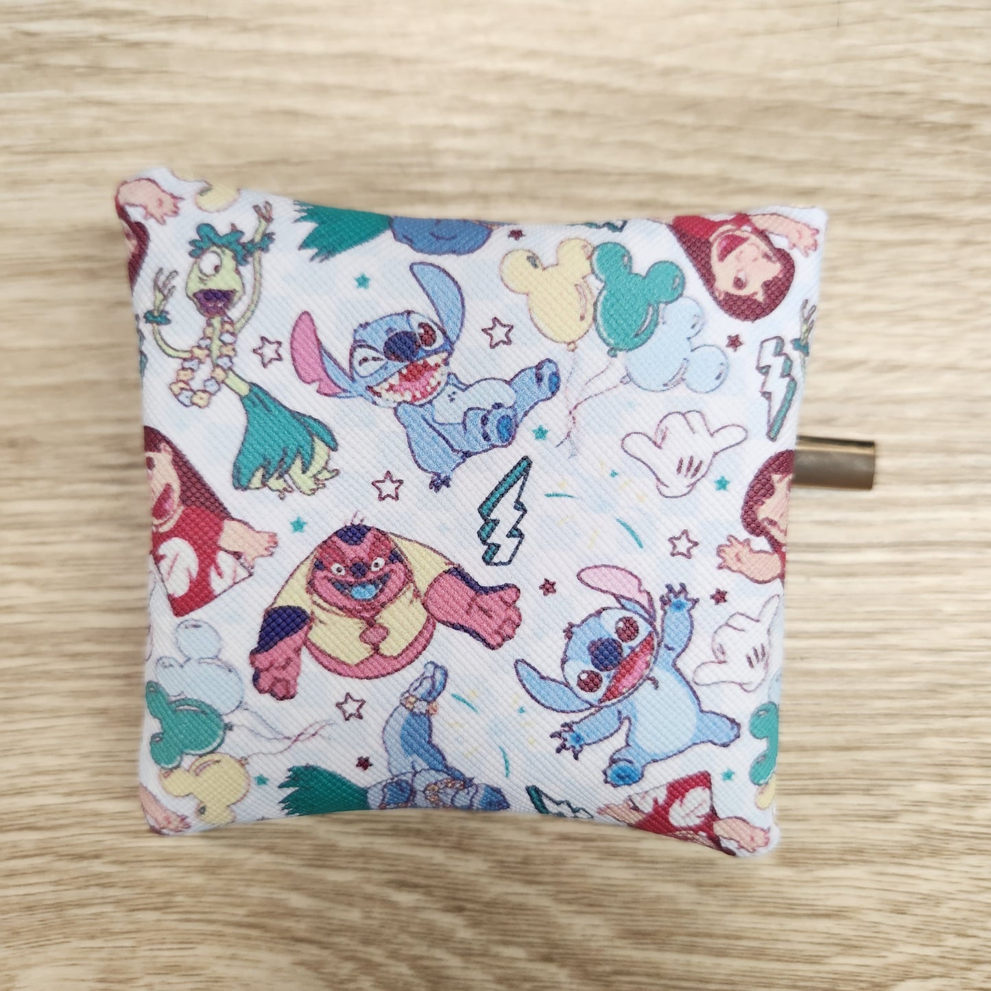 Aliens on light blue petite pouch