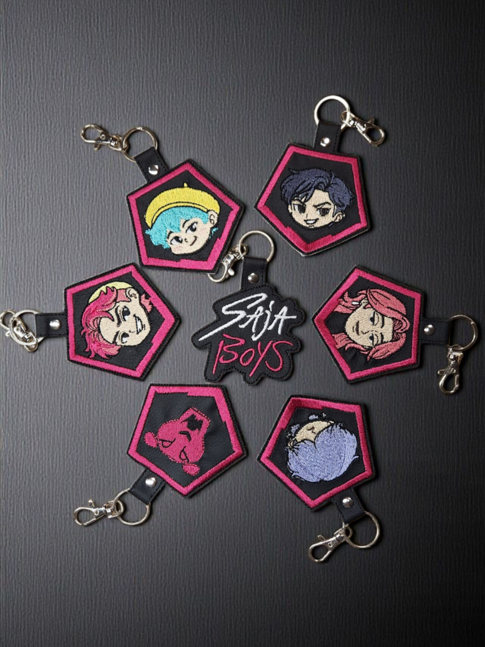 K pop boy band bag charms/ key rings