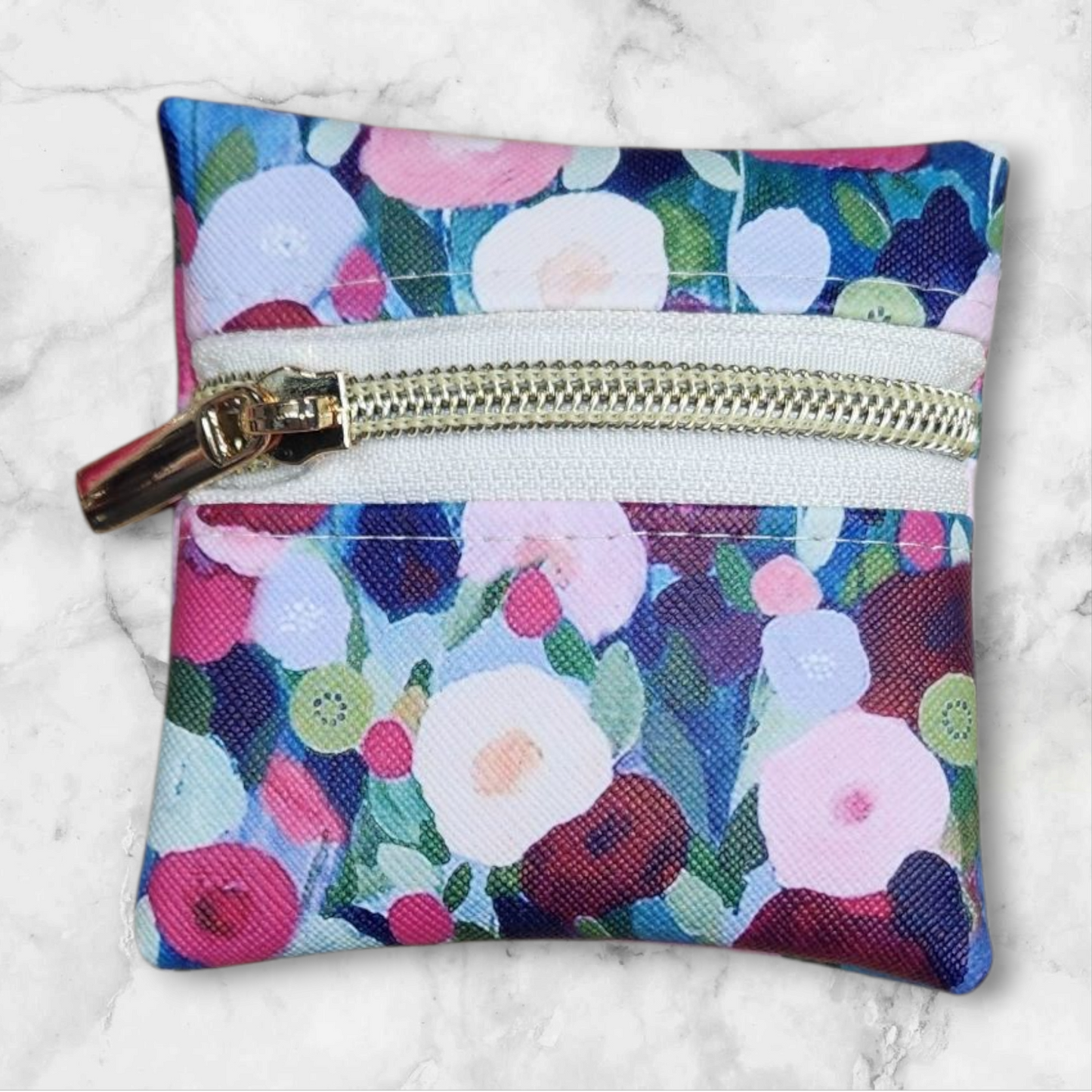 Painted floral petite pouch