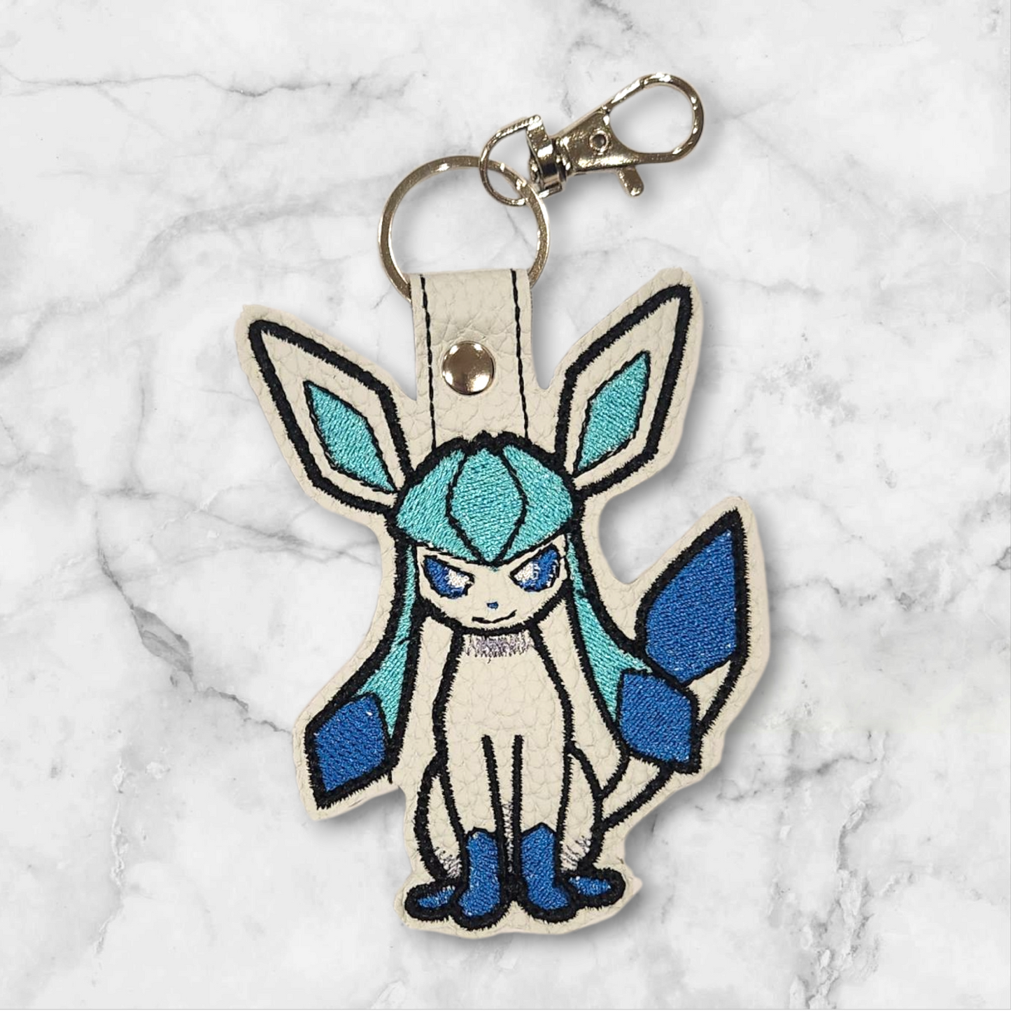 Pocket pet ice fox keyring/ Bag charm