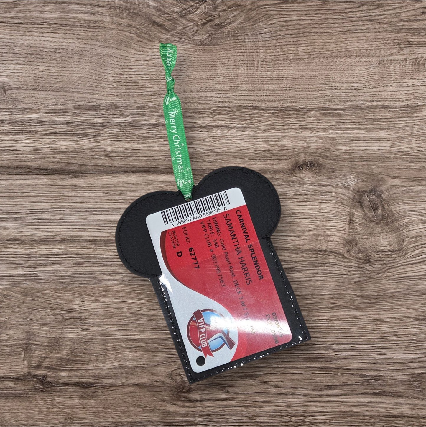 The Mouse giftcard holder/ luggage tag
