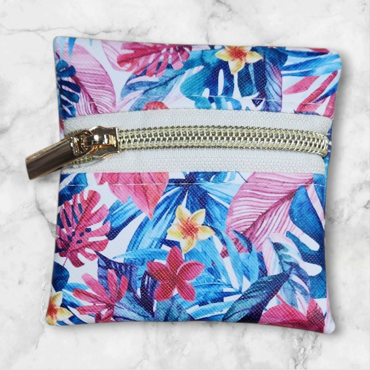 Tropical flowers petite pouch