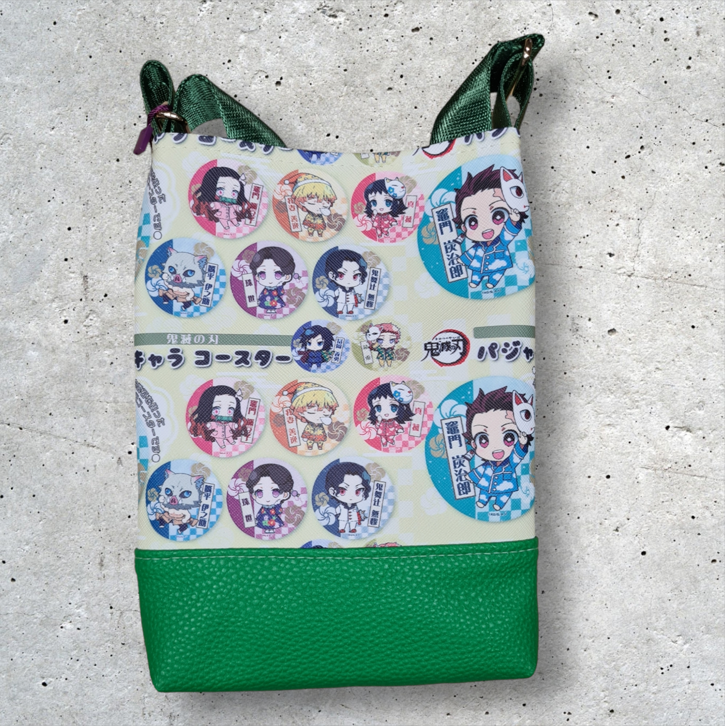 Anime Green Circle crossbody Bag