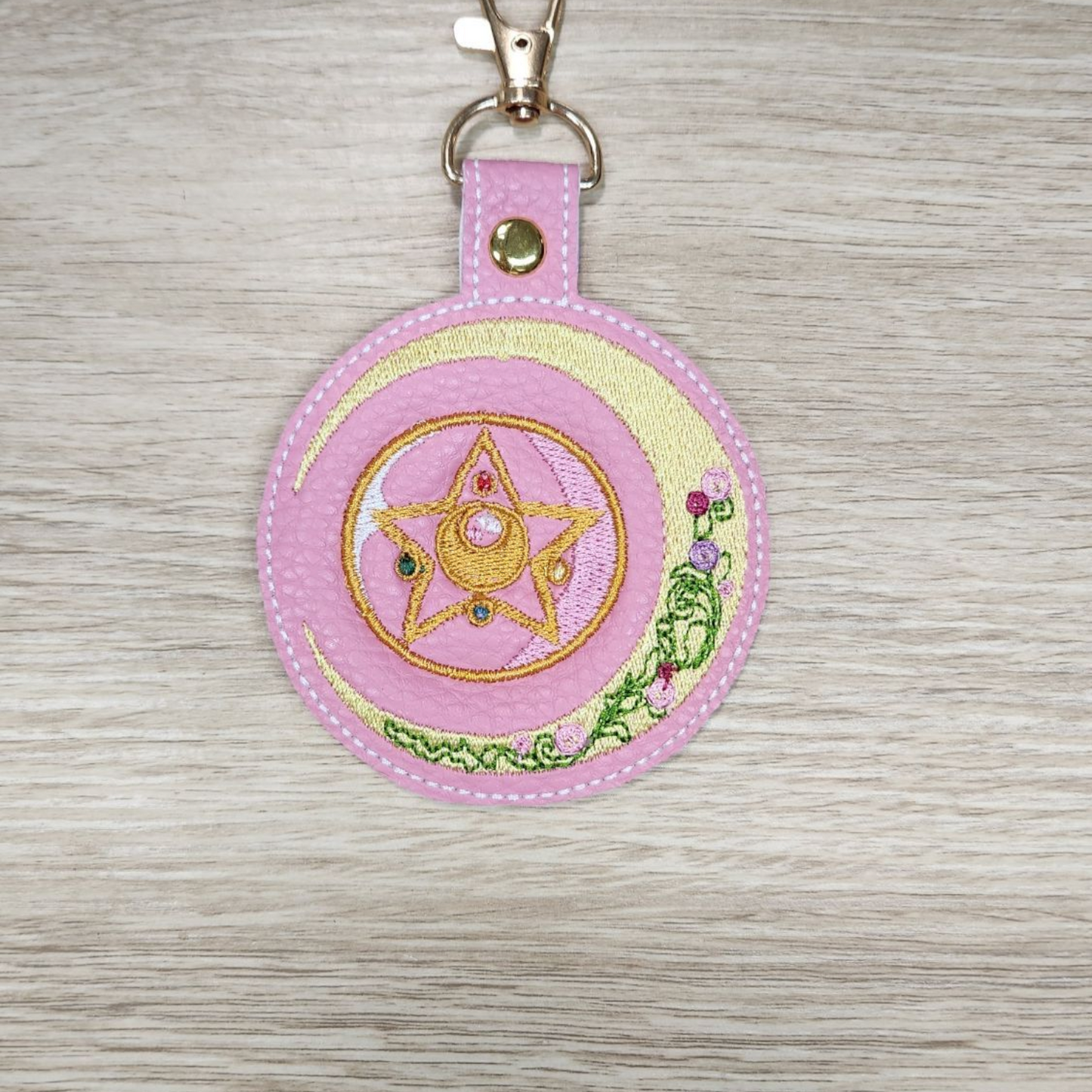 Moon badge keyring/ Bag charm