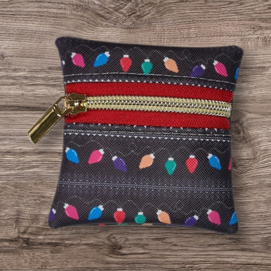 Lights on black Petite pouch