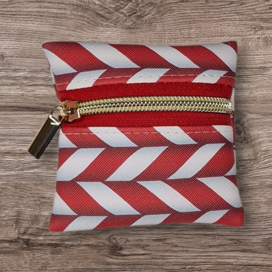 Red & White Candy Cane Petite pouch (In stock & Preorder)
