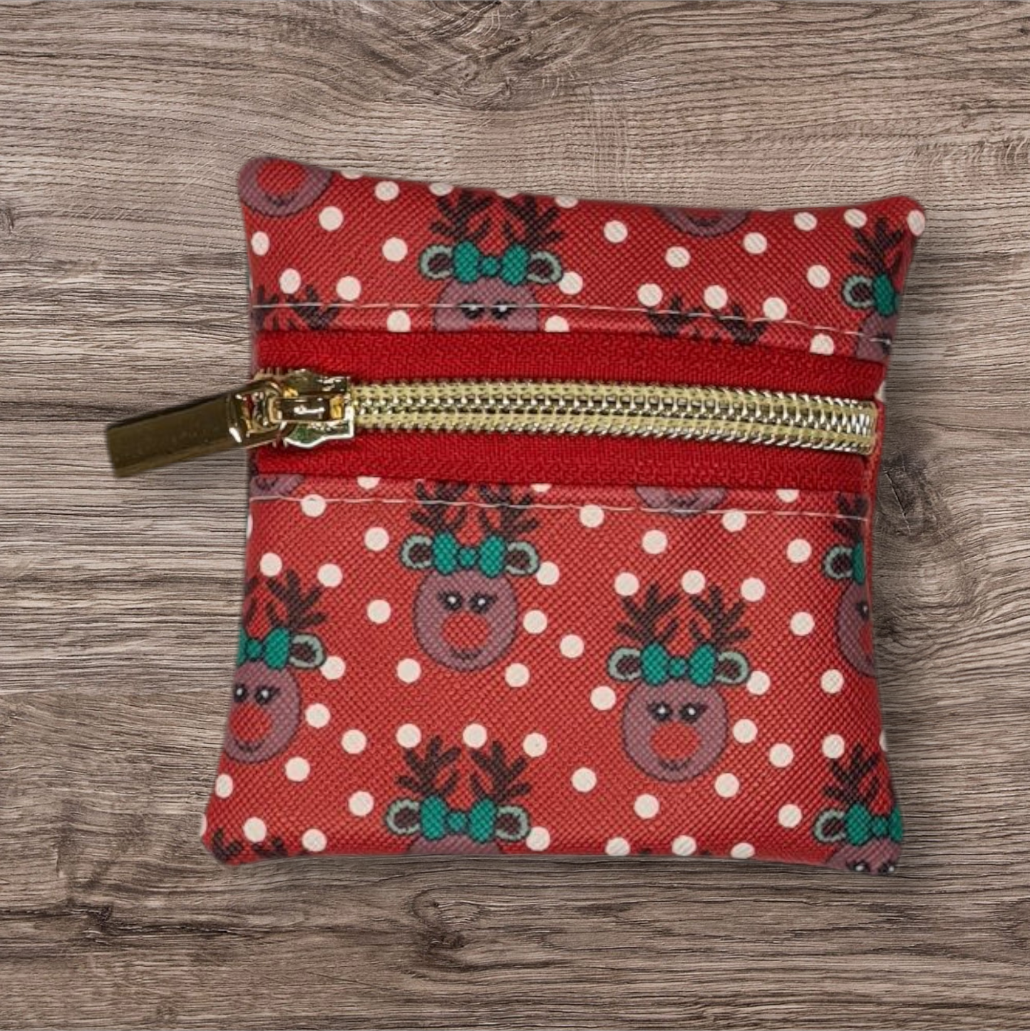 Poker Dot reindeers petite pouch