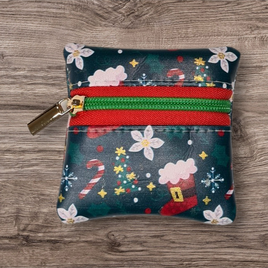 Gold Foil on Green Petite pouch