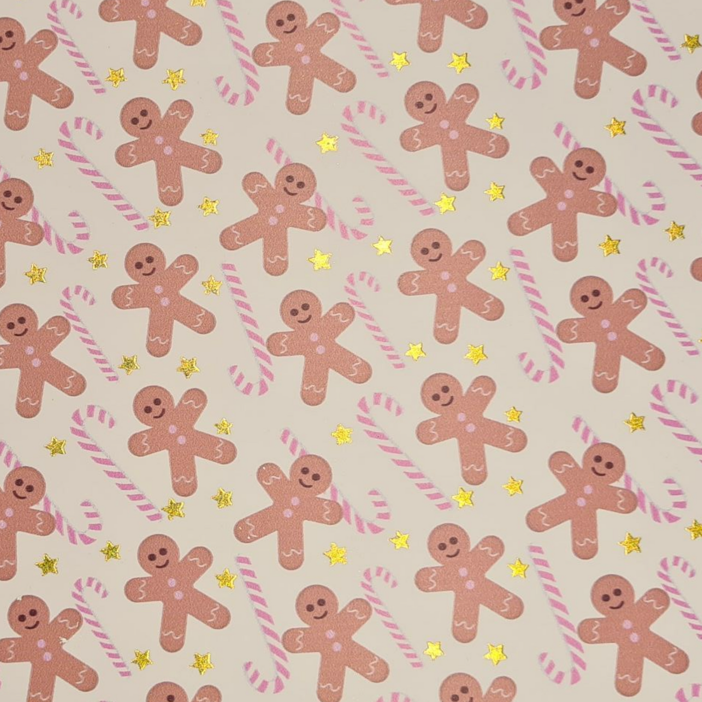 Gold foil gingerbread man Candycane