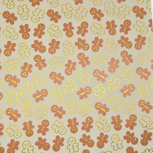 Preorder petite pouch - Gold foil gingerbread man