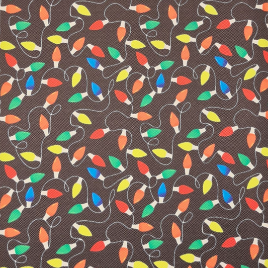 Preorder petite pouch - Christmas lights on black