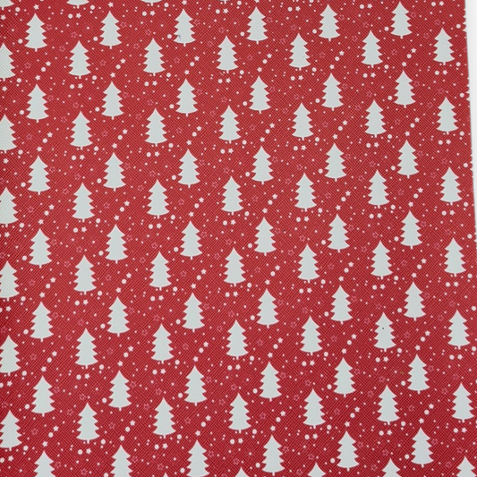 Preorder petite pouch - Red Christmas Trees