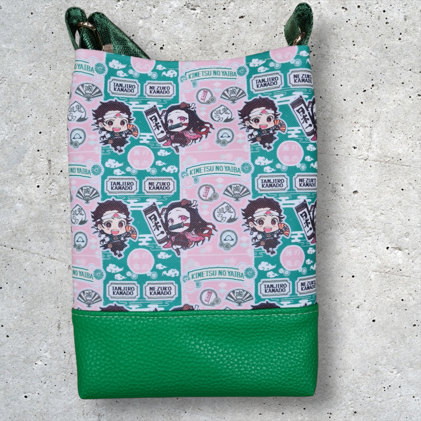 Anime Striped Crossbody Bag