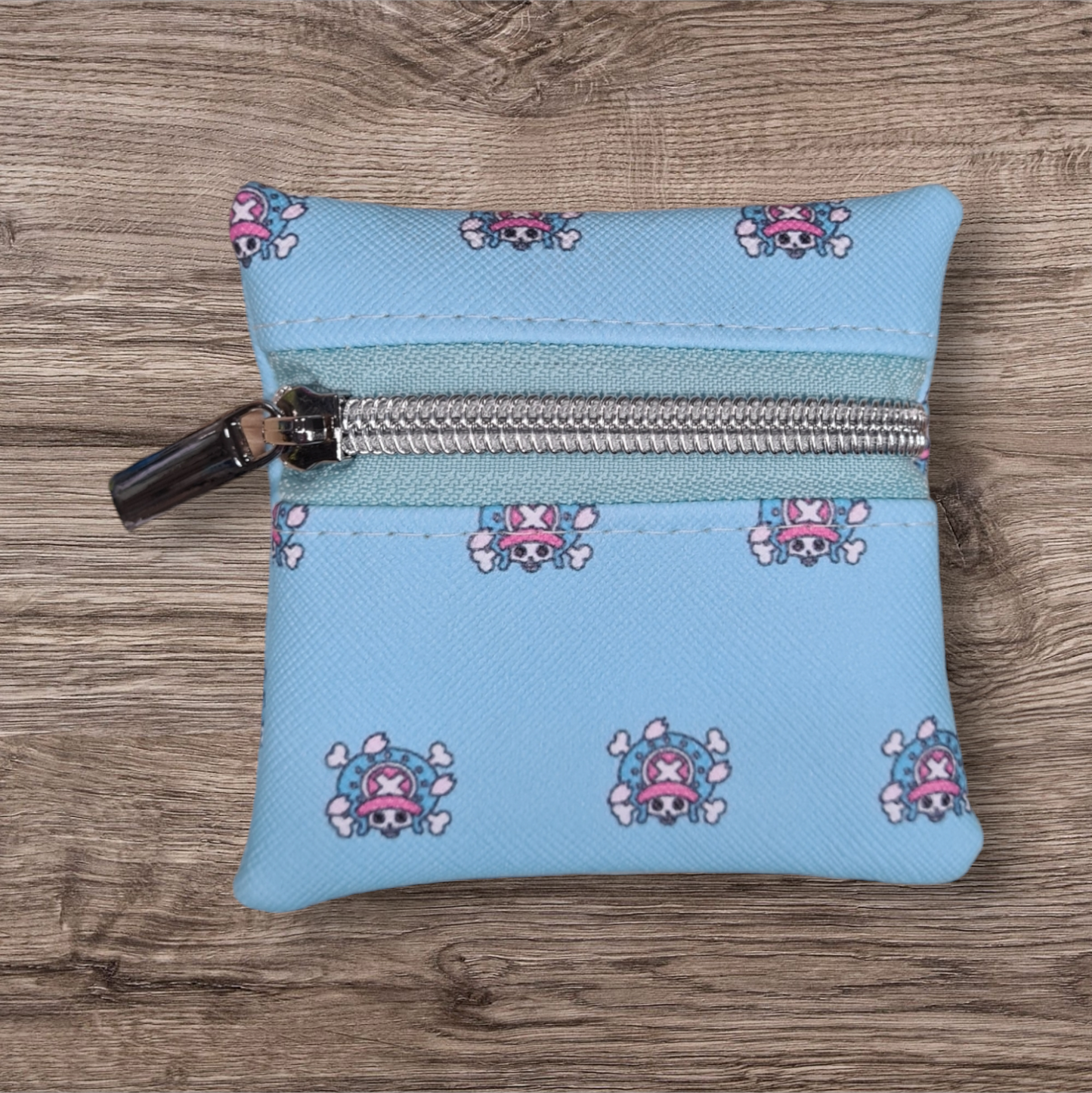 Pirate skull blue petite pouch