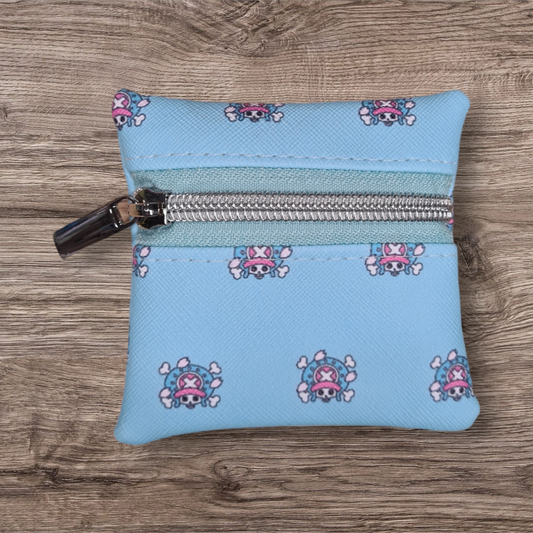 Pirate skull blue petite pouch