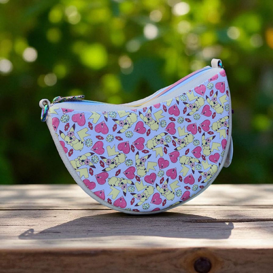 Pink electric pet luna petite crossbody bag