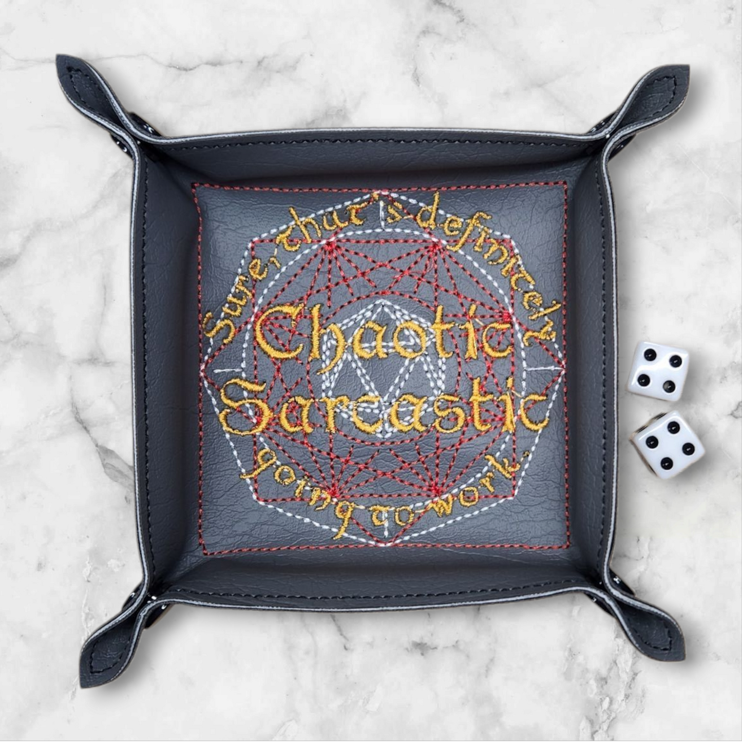 Chaotic Sarcastic dice tray - 9.5cm x 9.5cm