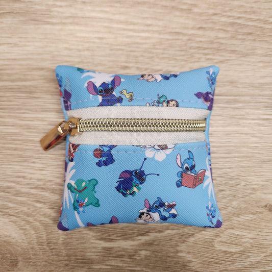 Aliens on blue petite pouch