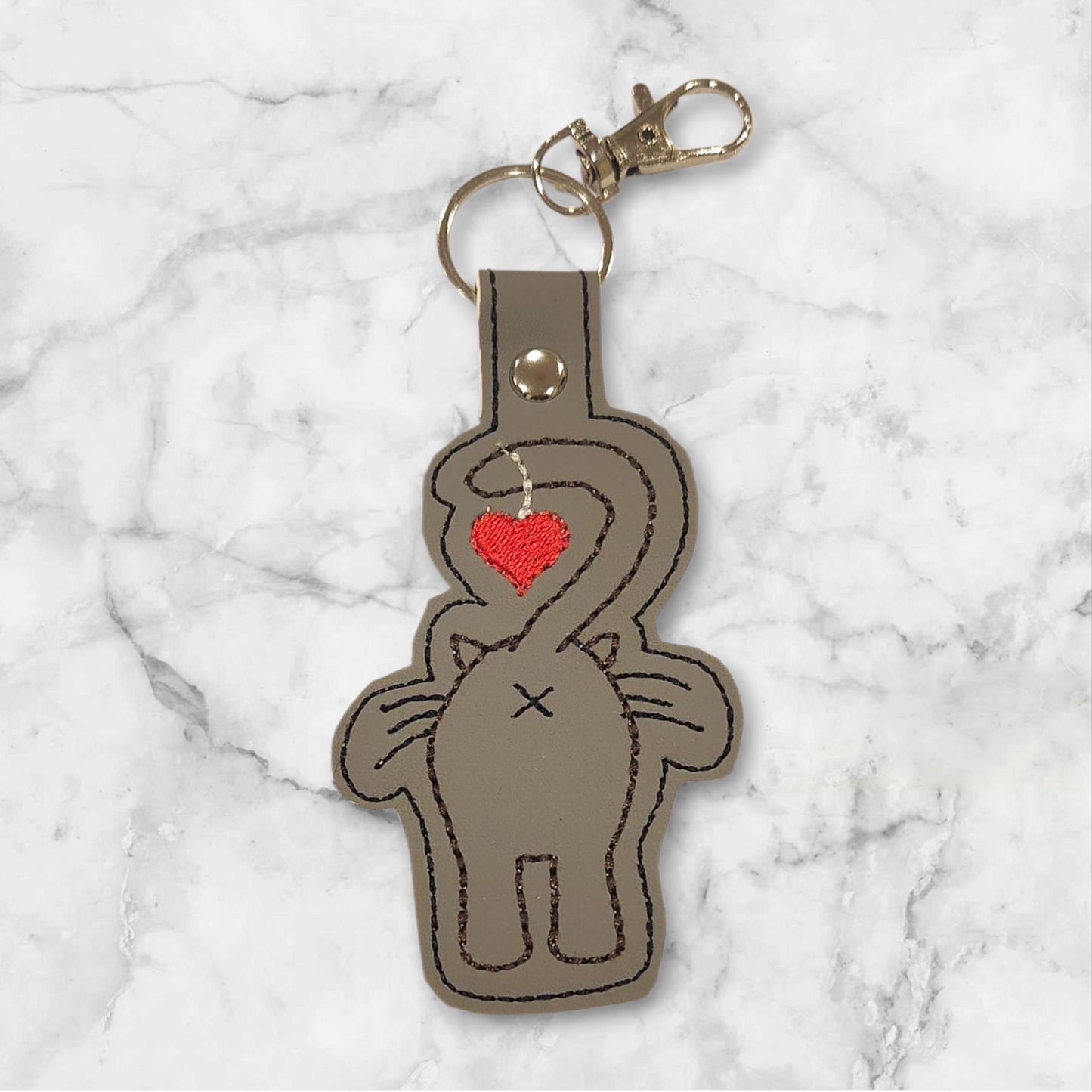 Cat bum Keyring
