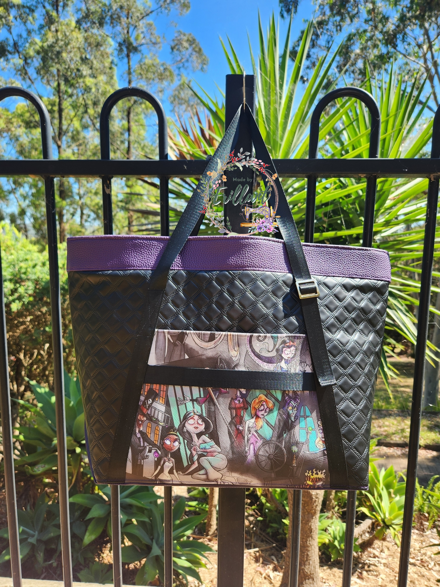 Dark princess Large overnight adjustable Tote bag