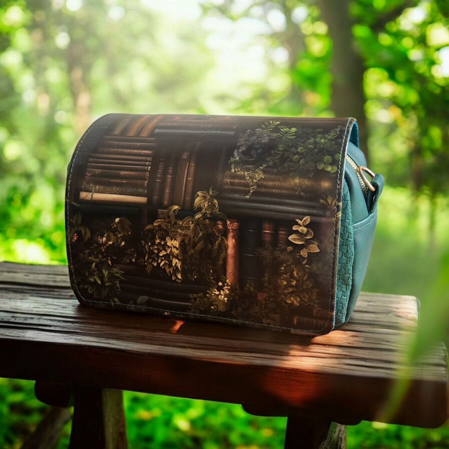 Book shelf Flap & Zipped Crossbody bag