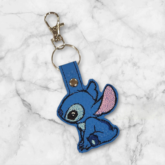 Blue Alien side view Keyring/ bag Charm