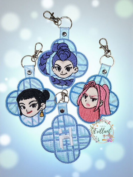 K pop girl group bag charms/ key rings