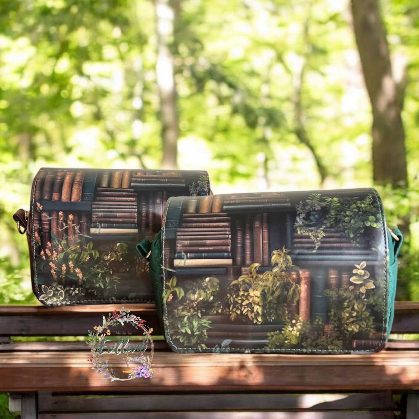 Book shelf Flap & Zipped Crossbody bag