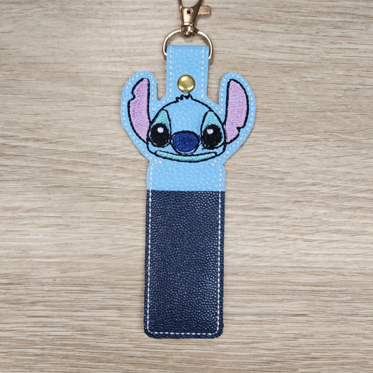 Friendly Alien lip balm holder keyring