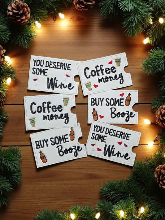 Drink lovers giftcard holder (giftcard not included)