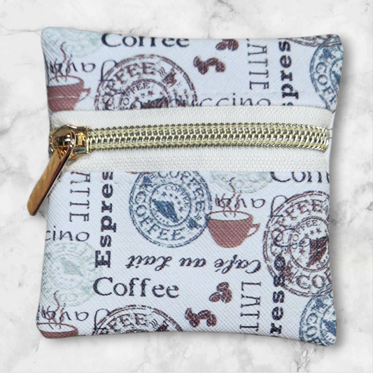 Coffee stamps petite pouch
