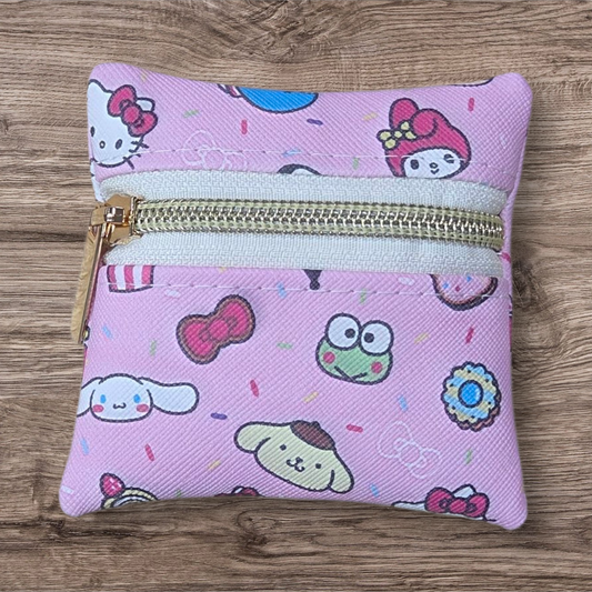 HK friends on pink Petite pouch