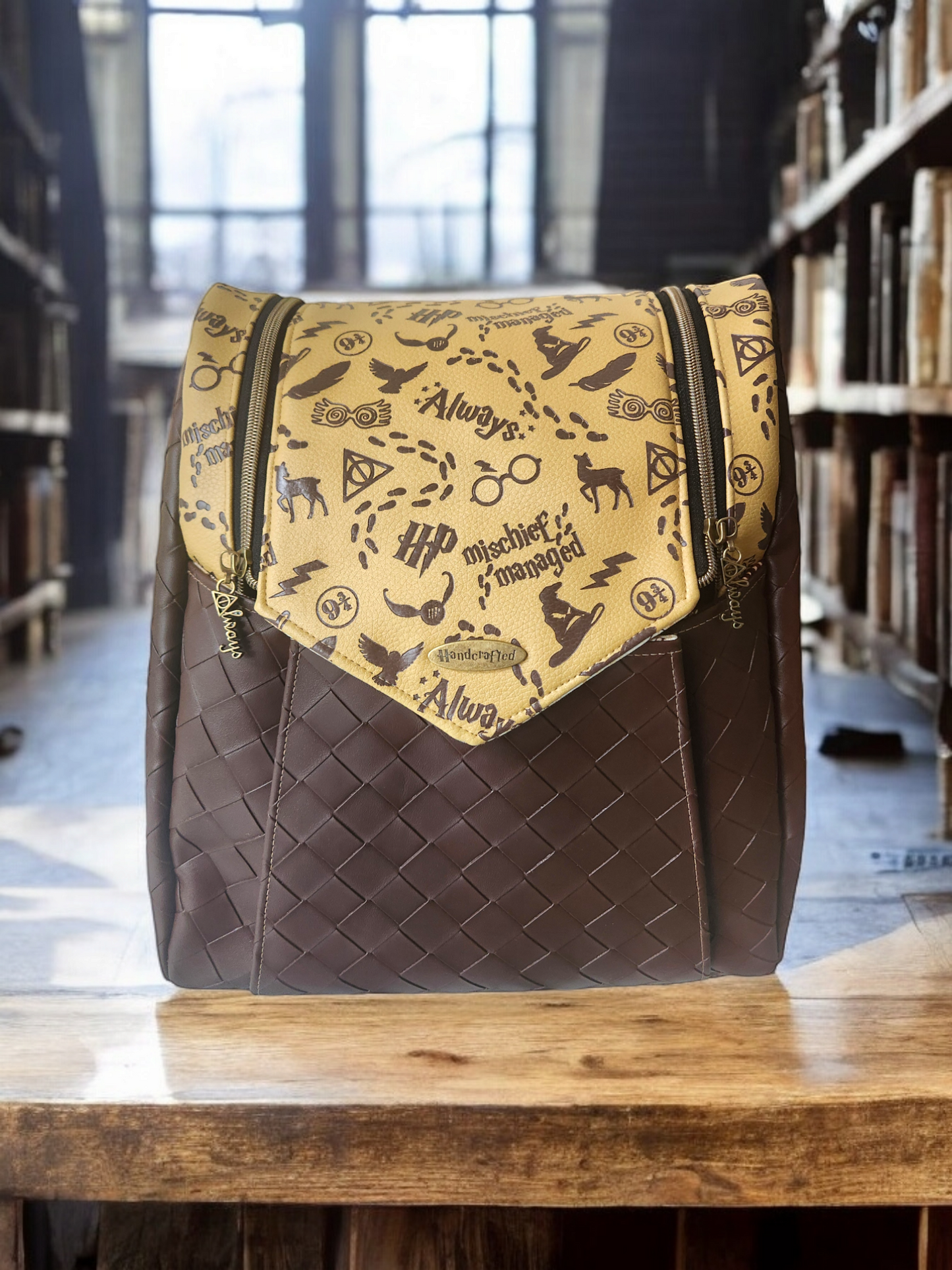 Wizard school embossed backpack