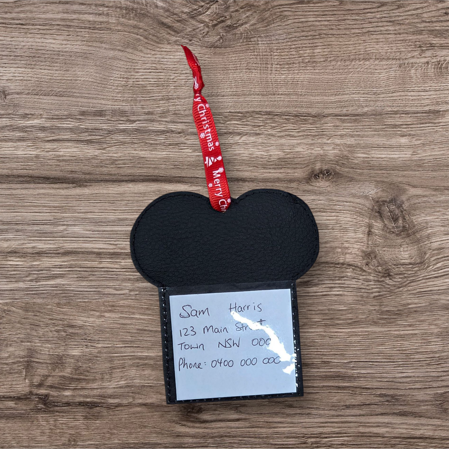 The Mouse giftcard holder/ luggage tag