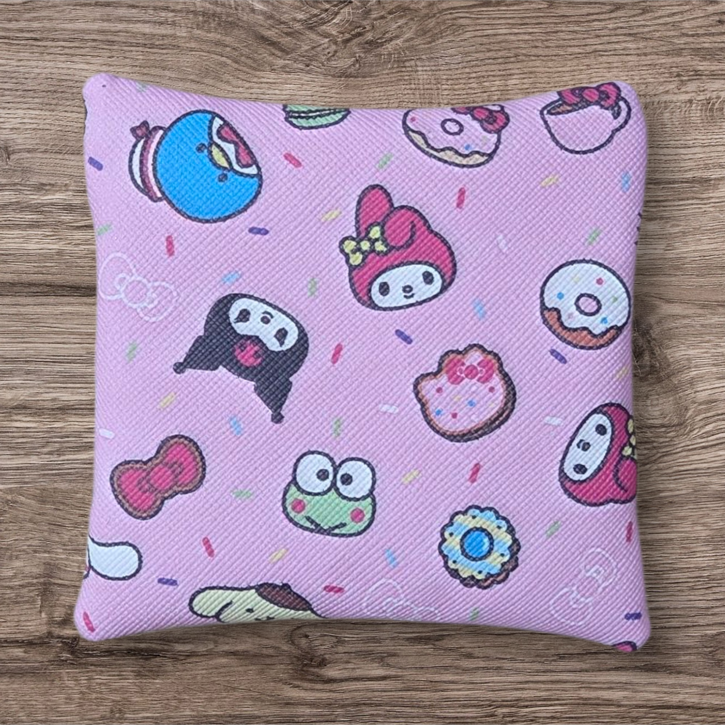 HK friends on pink Petite pouch