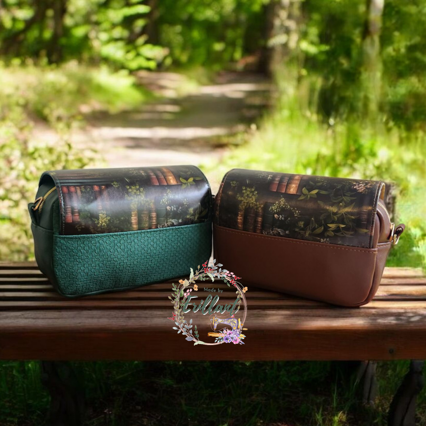 Book shelf Flap & Zipped Crossbody bag