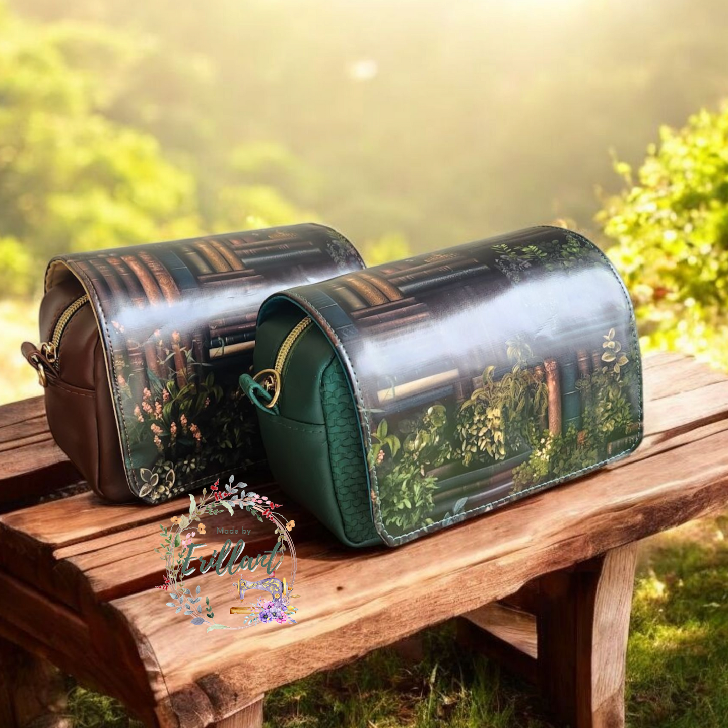 Book shelf Flap & Zipped Crossbody bag