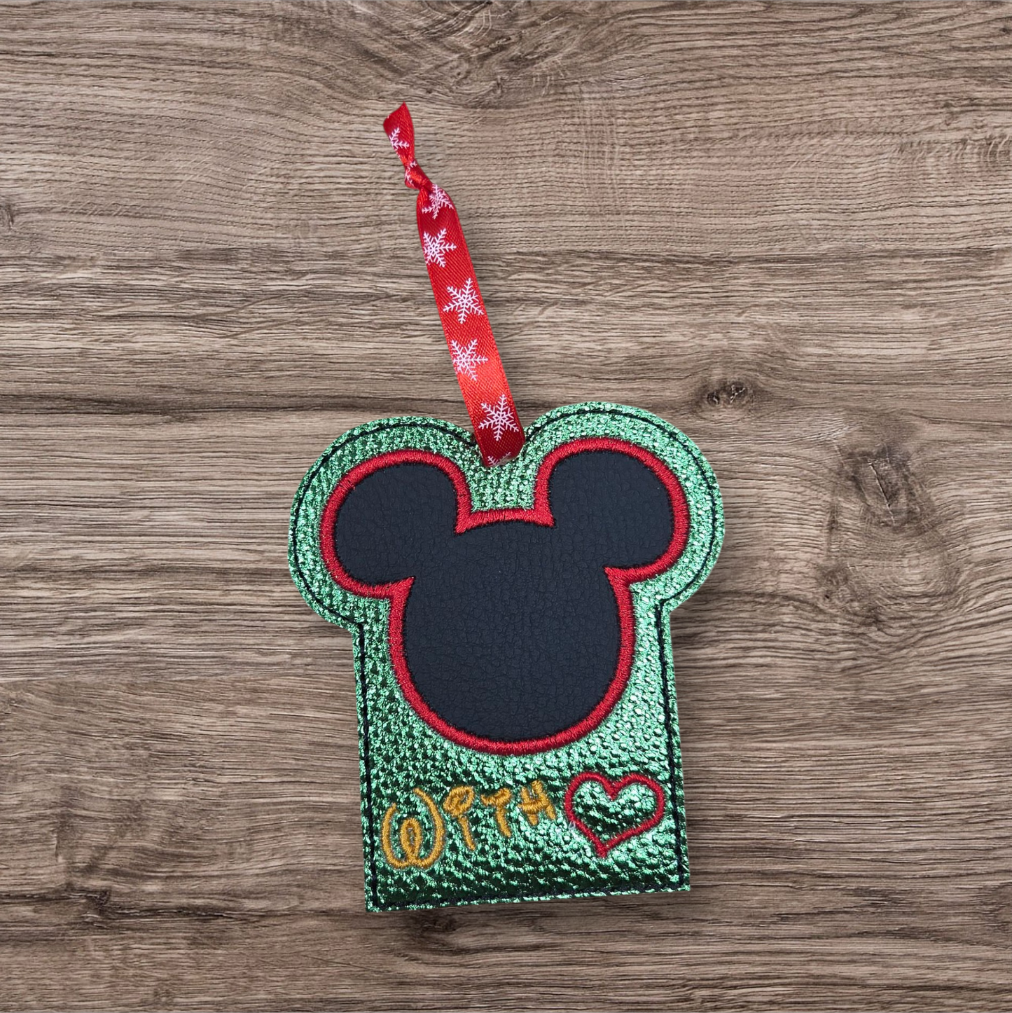 The Mouse giftcard holder/ luggage tag