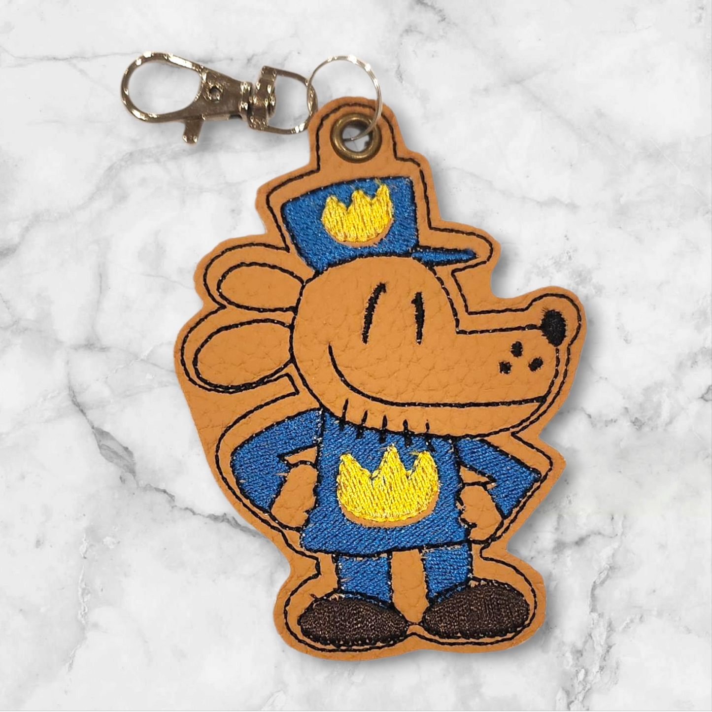 Dog cop keyring/ Bag charm